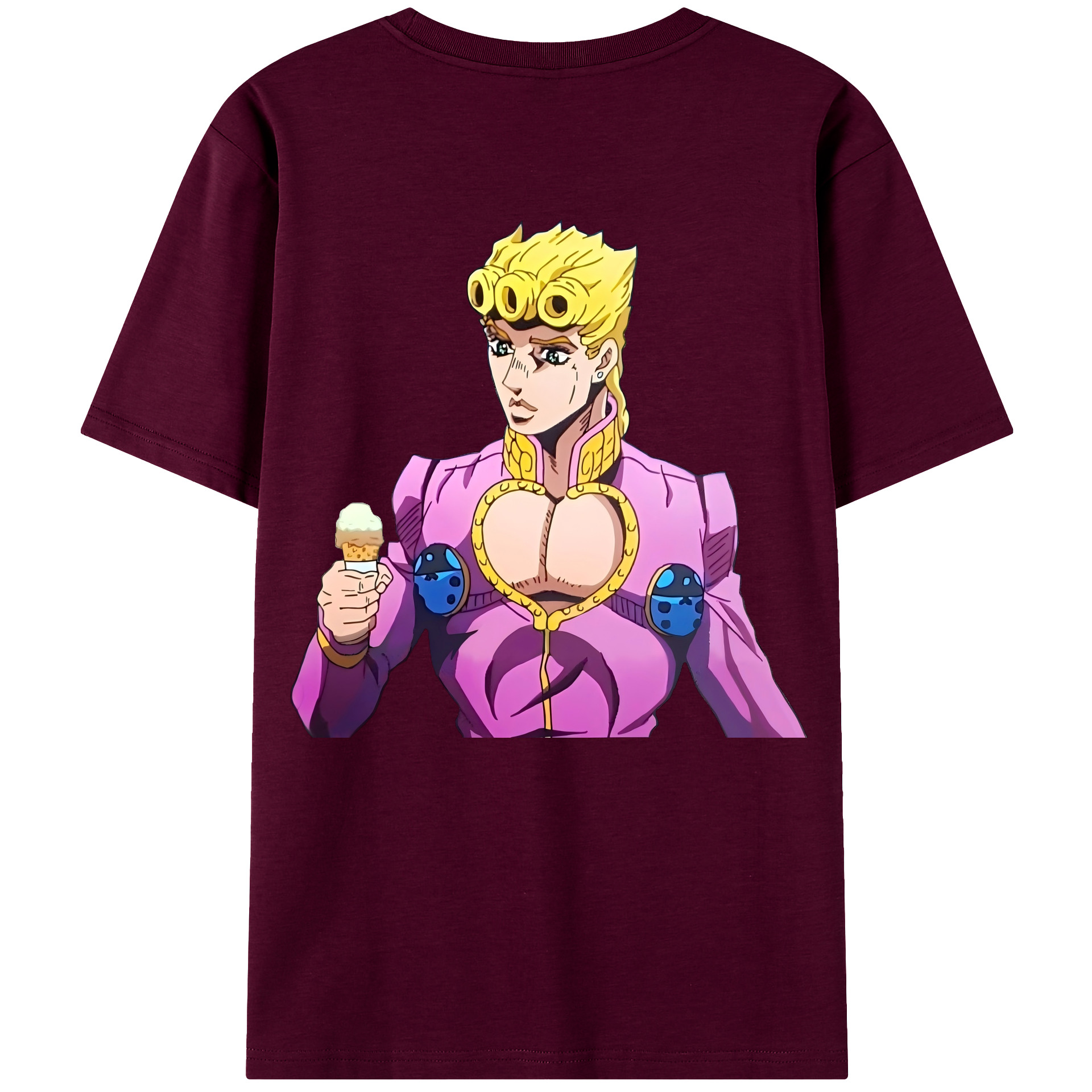 （画像用） ジョジョの奇妙な冒険 ジョルノ?ジョバァーナ JoJo's Bizarre Adventure Giorno Giovanna レディース半袖Tシャツ(バックプリント)